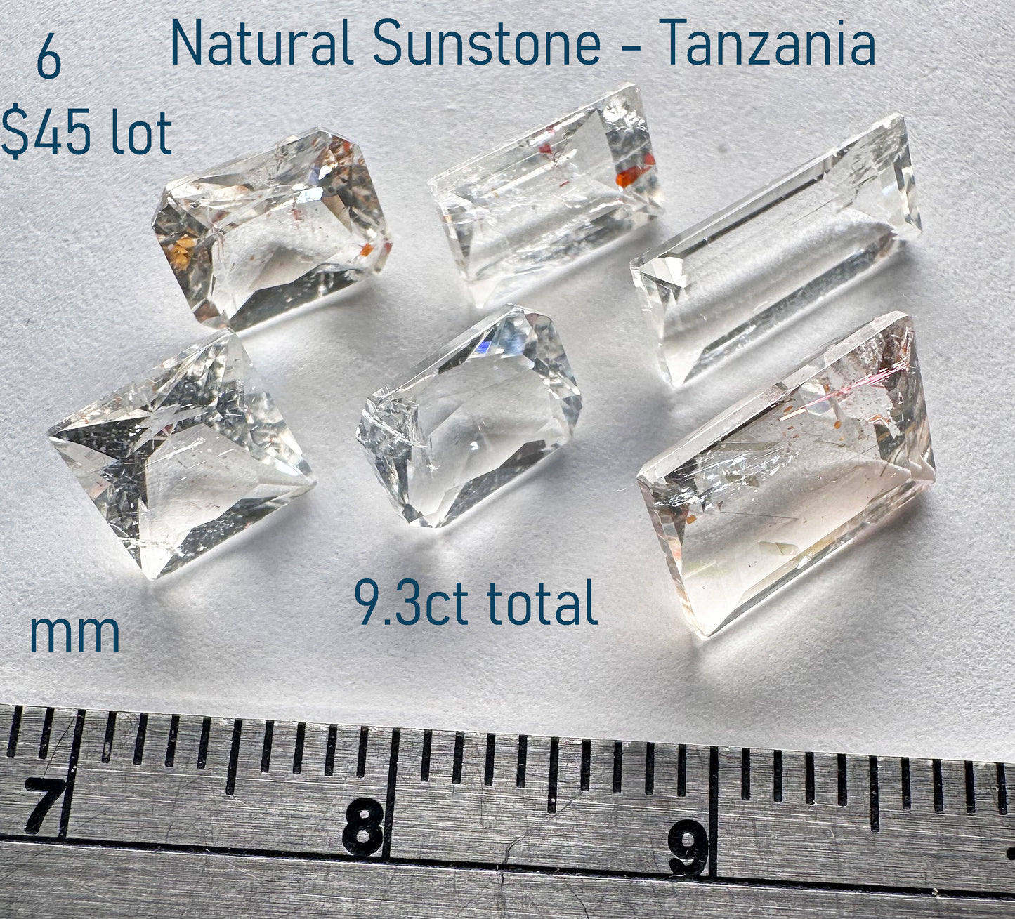 Sunstone - Natural - Tanzania - 9.3ct total