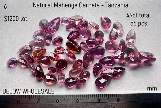 Garnet - Natural - Tanzania - Mahenge -  49ct total