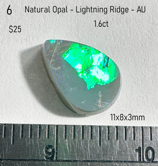 Opal - Natural - Lightning Ridge - AU - 1.6ct