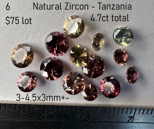 Zircon - Natural - Tanzania - 4.7ct total