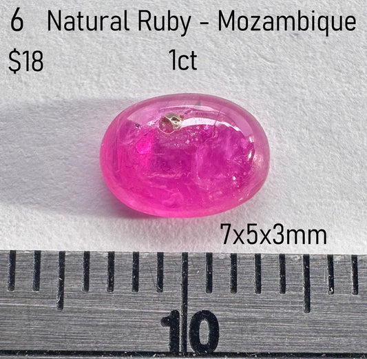Ruby - Natural - Mozambique - 1ct