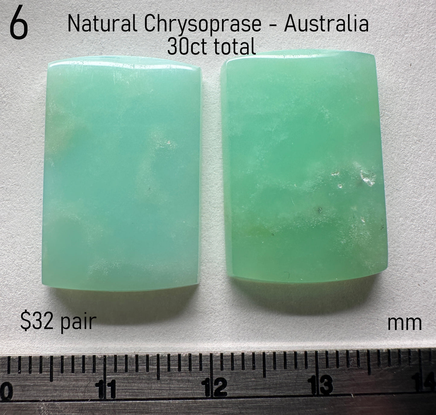 Chrysoprase - Natural - Australia - 30ct total