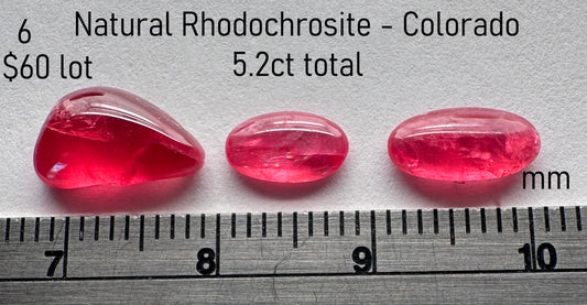 Rhodochrosite - Natural - Colorado - 5.2ct total