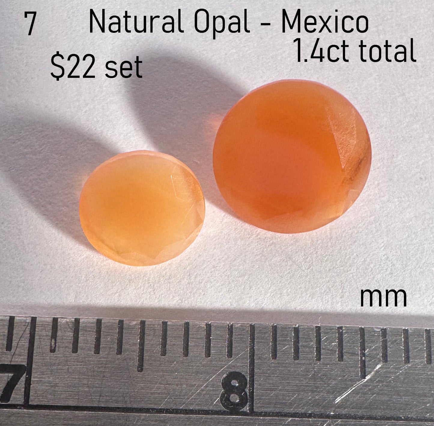 Fire Opal - Natural - Mexico - 1.4ct total