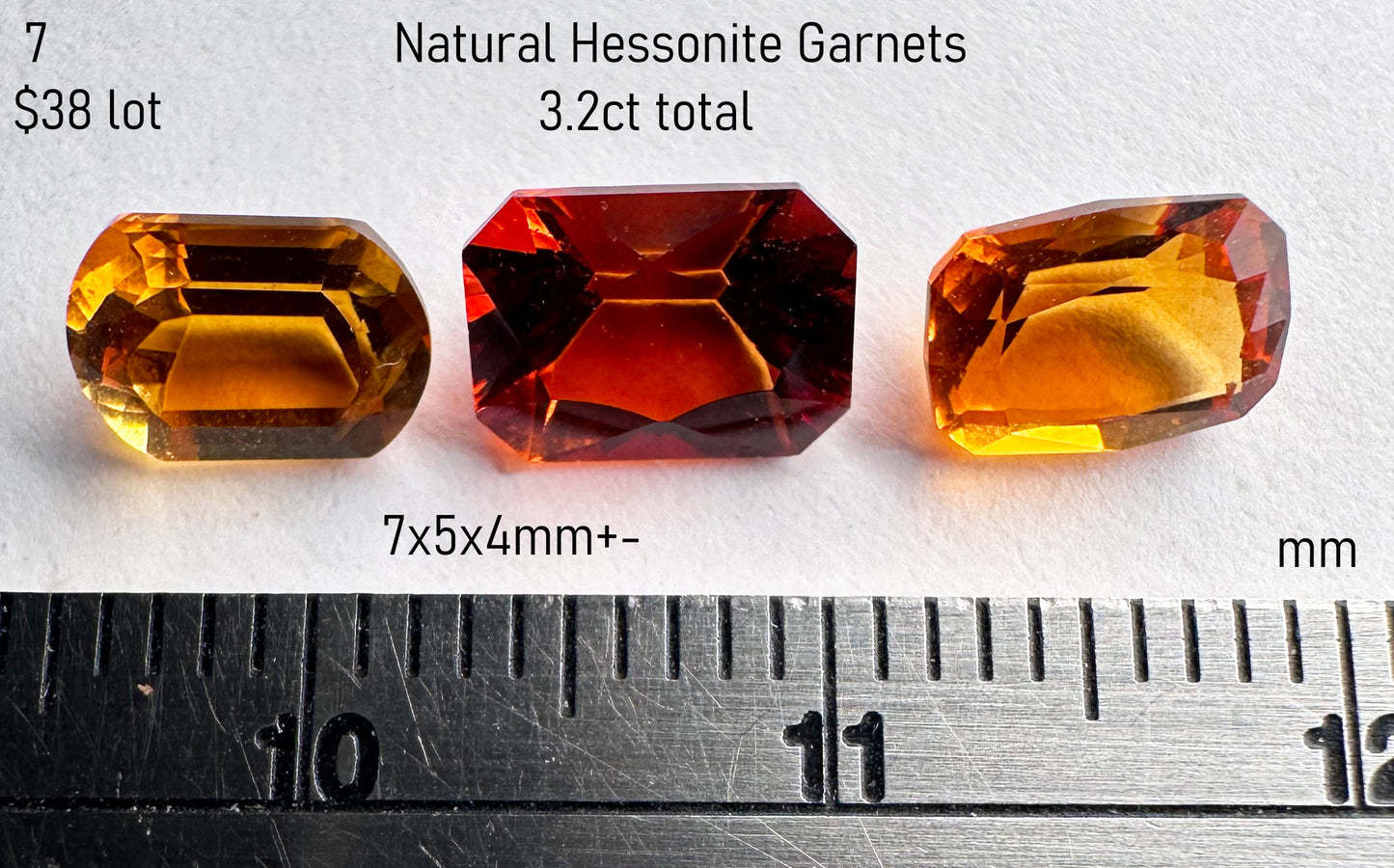 Garnet - Natural - Hessonite - Tanzania - 3.2ct total