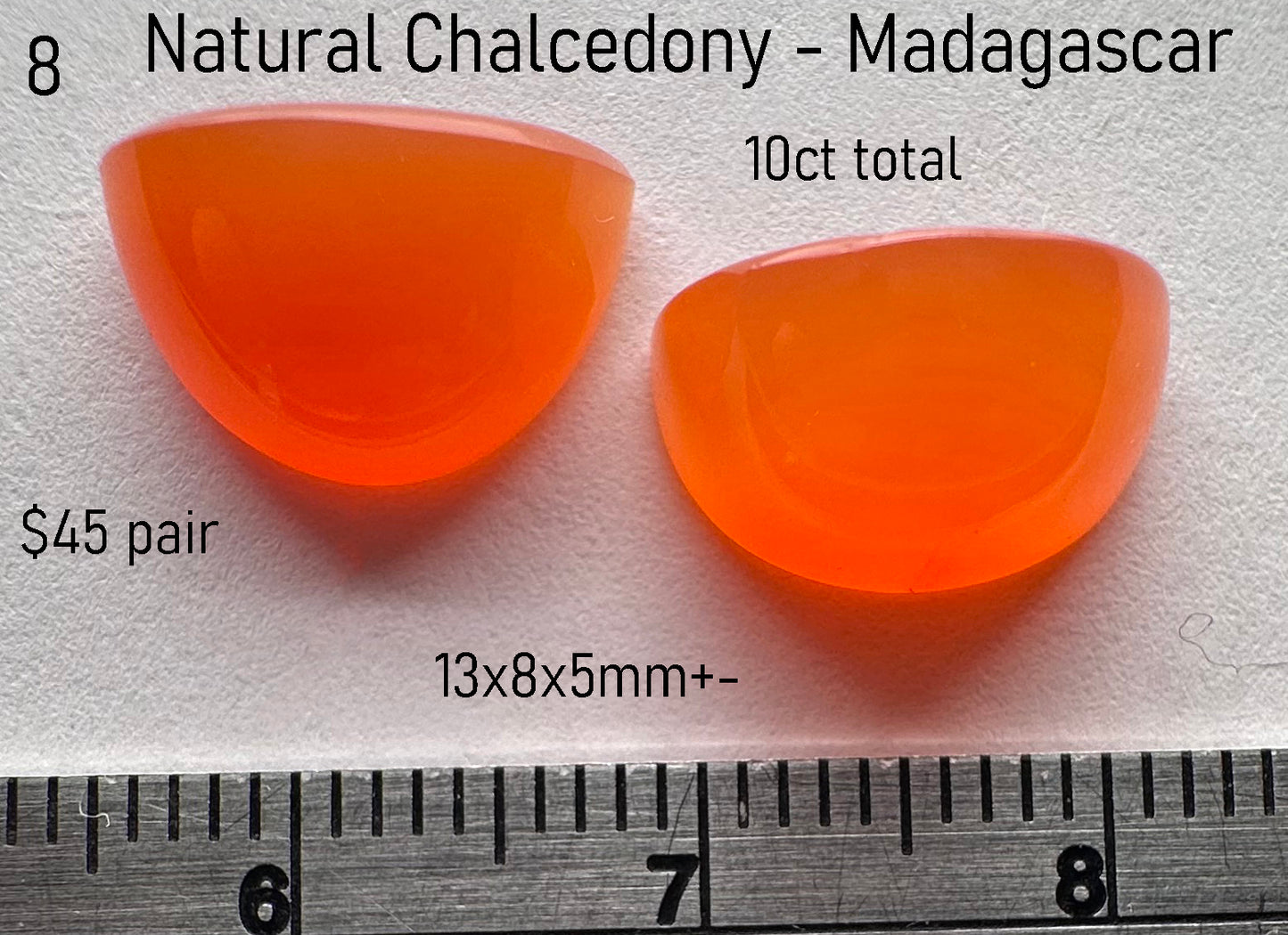 Chalcedony - Natural - Madagascar - 10ct total
