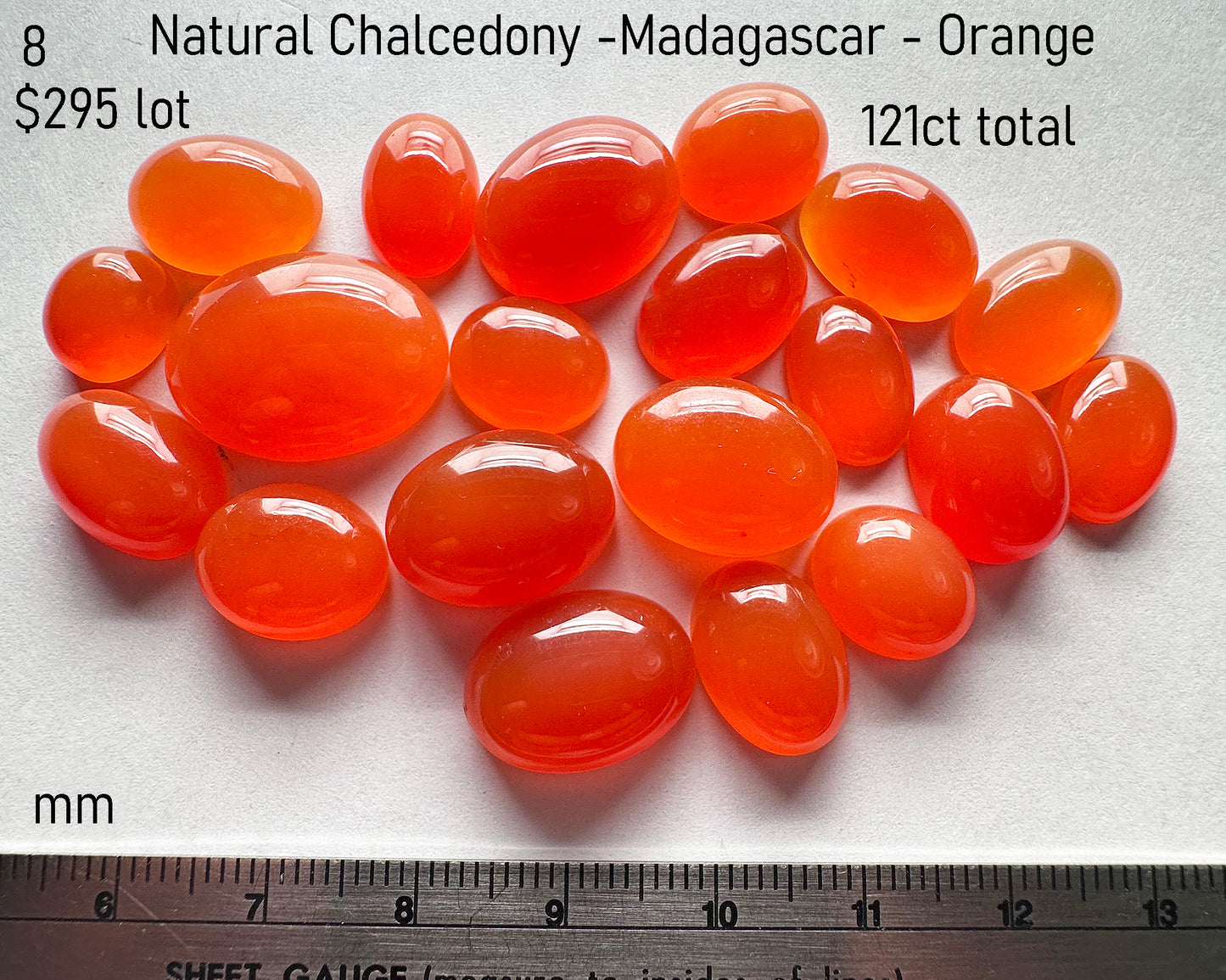 Chalcedony - Natural - Madagascar - 121ct total