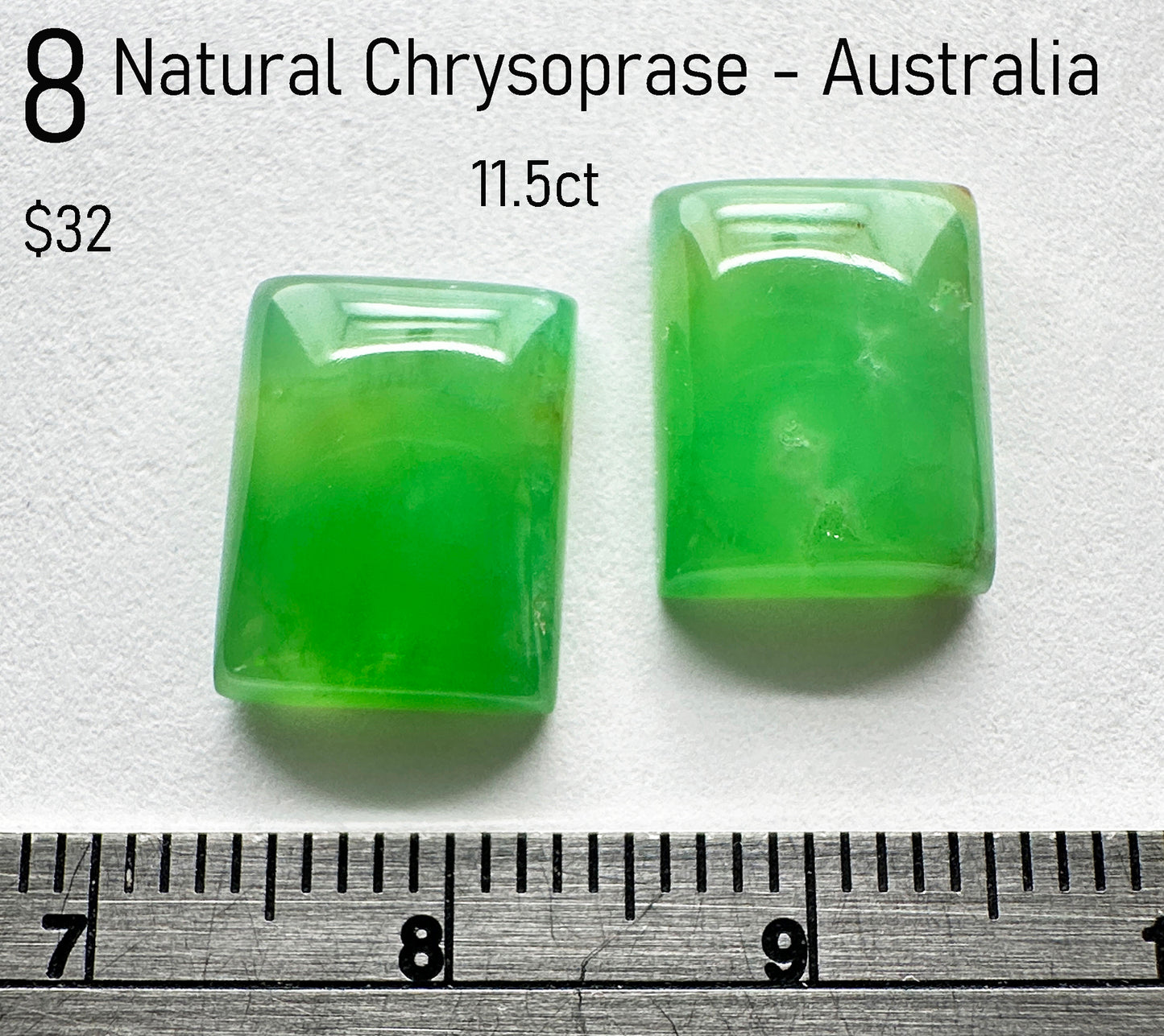 Chrysoprase - Natural - Australia - 11.5ct Total