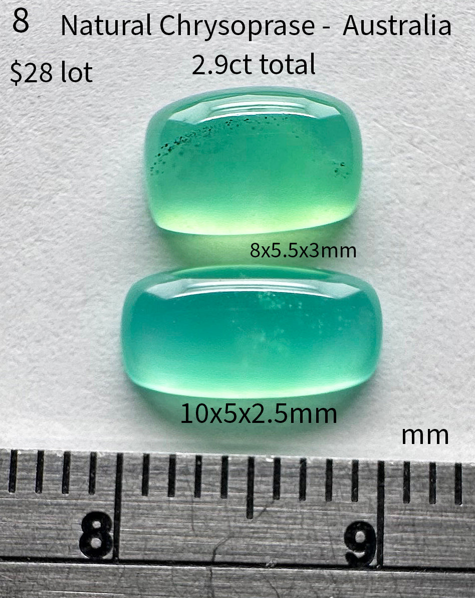 Chrysoprase - Natural - Australia - 2.9ct total