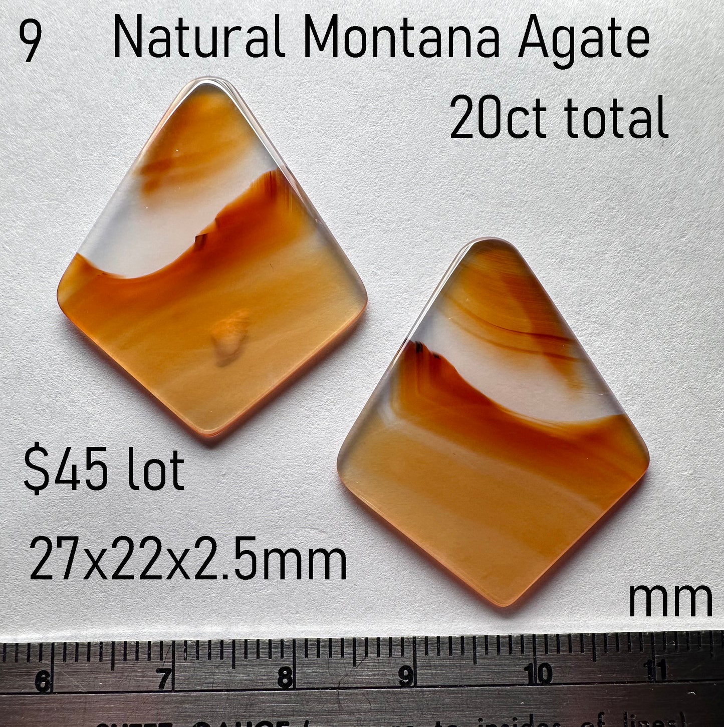 Agate - Natural - Montana - 20ct total