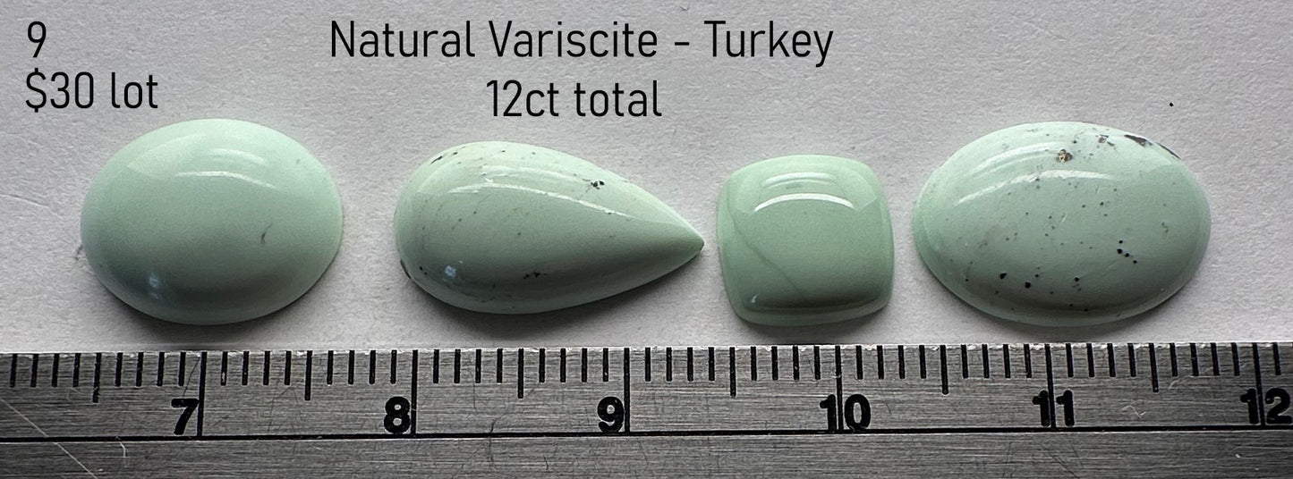 Varascite - Natural - Turkey - 12ct total