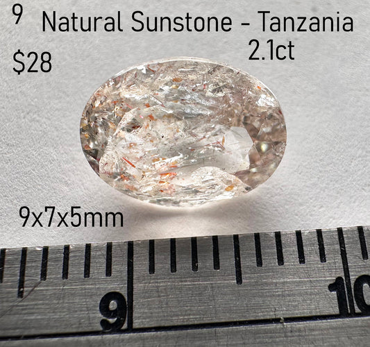 Sunstone - Natural - Tanzania - 2.1ct total